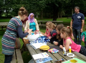 Children's craft workshop at the Yorkshire Sculpture Park