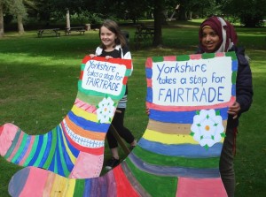 Giant Feet taking steps for Fairtrade