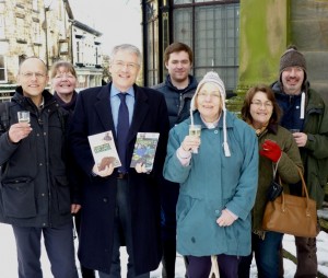 Fairtrade Harrogate supporters with Andrew Jones MP, celebrating the declaration of Yorkshire Fairtrade Region earlier this year.