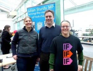Majimcha and Jenny with Julian Sturdy MP