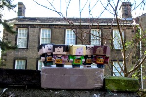 Mini marchers at the Haworth Parsonage