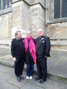 Church Warden, Clive House, Development Officer,Louise O'Brien and Vicar, Rev Paul Shackerley.