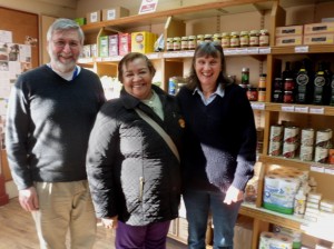 Aimeth (centre) with Ian and Judy at Fair Grounds.