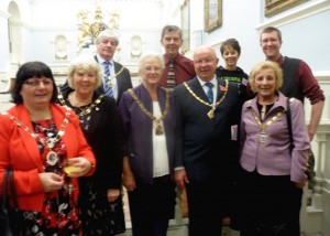 Civic leaders and Fairtrade supporters at the Beverley Guildhall