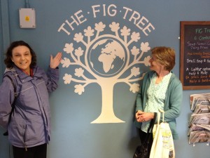 Sue from York and Ruth from Lancaster at the Fig Tree visitor centre.