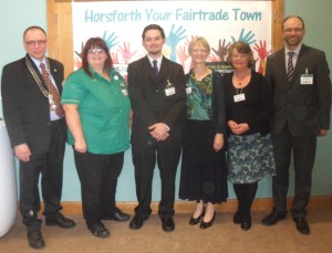 Chair of the Town Council, John Garvani and the Steering Group